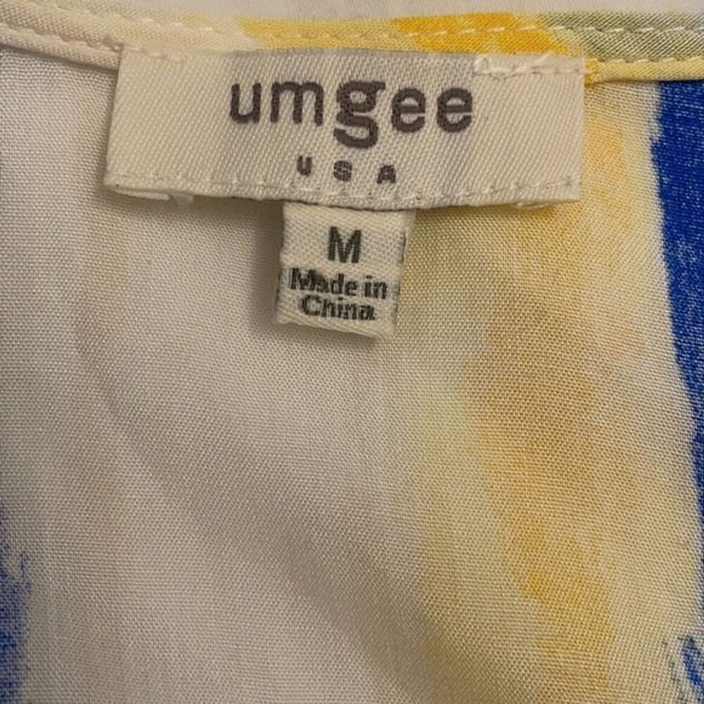 Umgee Shift Dress Womens Size Medium Blue Striped Oversized Beach - Picture 3 of 12